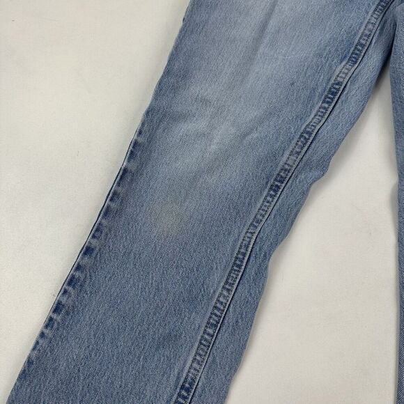 Abercrombie & Fitch 24 / 00 A&F Mom Jean Denim Blue High Rise Cut-Off Light Wash - Picture 5 of 11